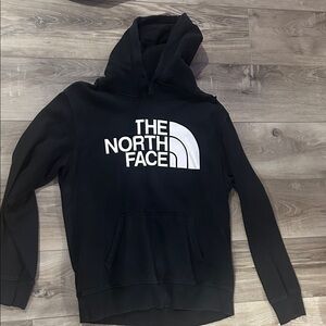 The North Face Black Hoodie with White Logo